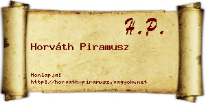 Horváth Piramusz névjegykártya