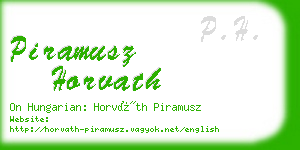 piramusz horvath business card